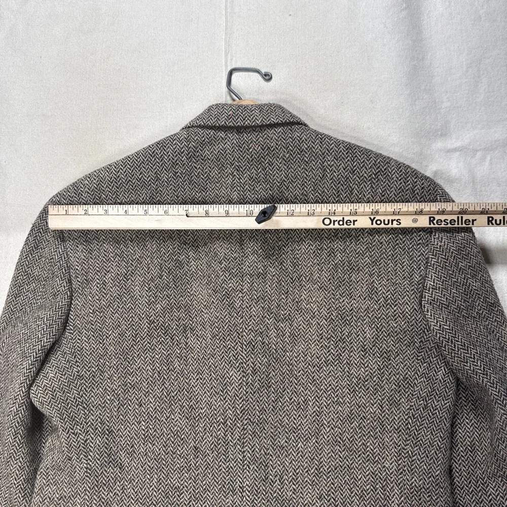 Polo Ralph Lauren Harris Tweed Wool Sportcoat Mens 41L Gray Blazer